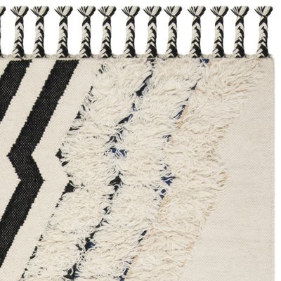 Lizette Hand-Knotted Wool/Cotton Ivory Area Rug - Image 1