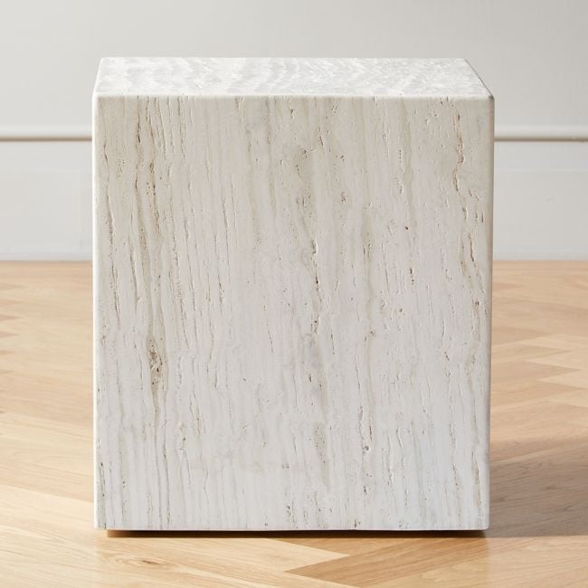 Carmelo Travertine Side Table - Image 0
