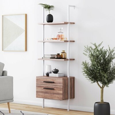 Tyler-Jay 72.44" H x 24" W Metal Ladder Bookcase - Image 0