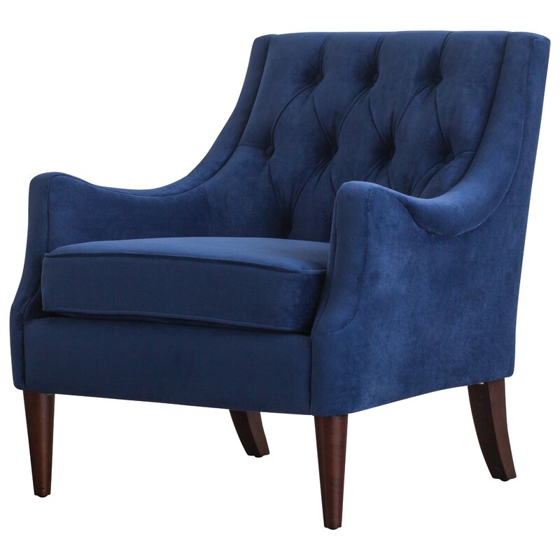 Navy Blue Koss Tufted Armchair - Image 1