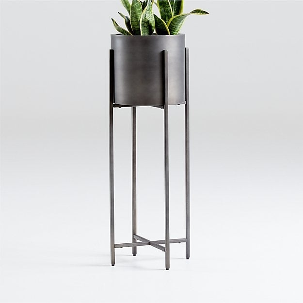 Dundee Bronze Floor Planter with Tall Stand - Image 0