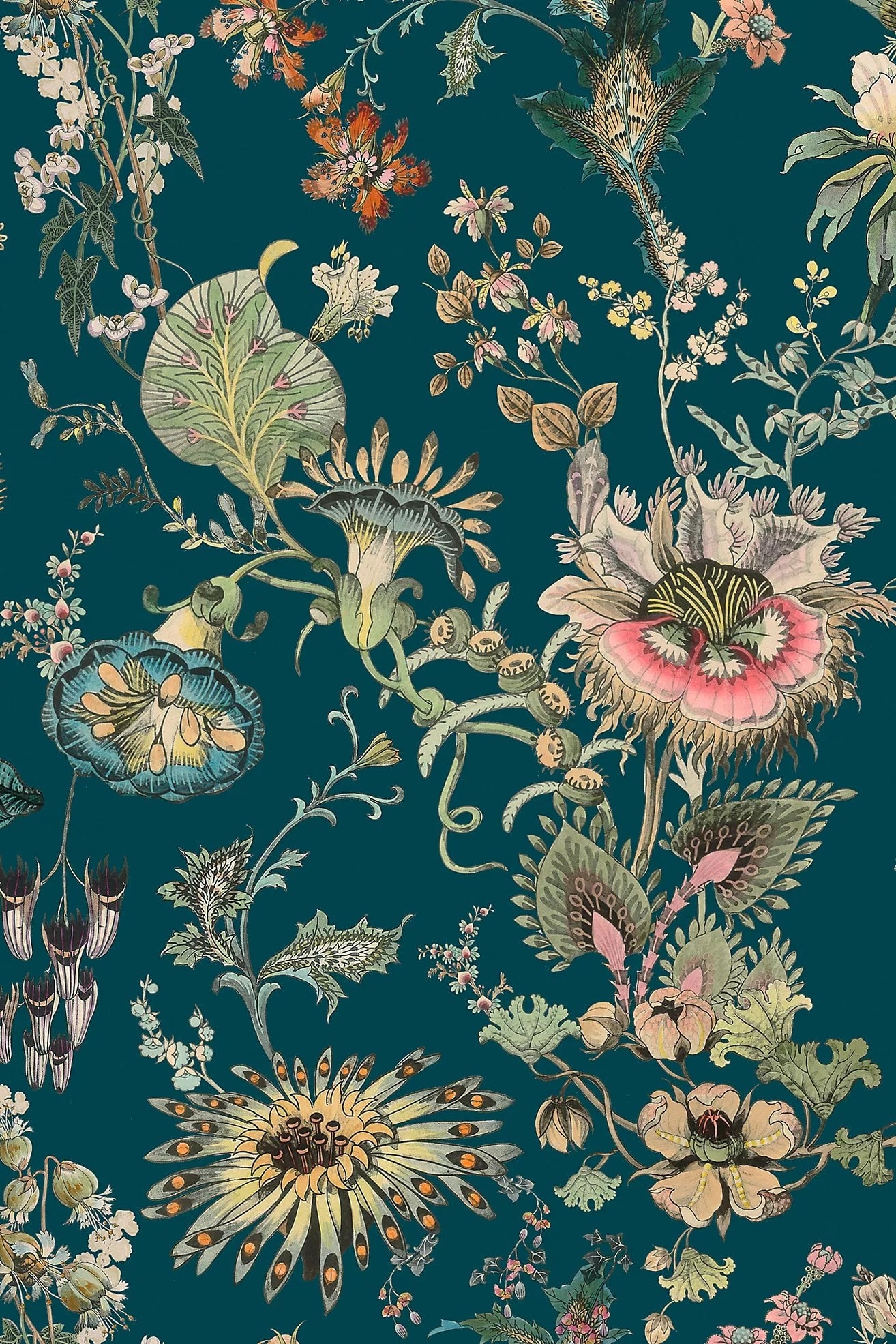 House of Hackney Hollyhocks Wallpaper By House of Hackney in Assorted - Image 0