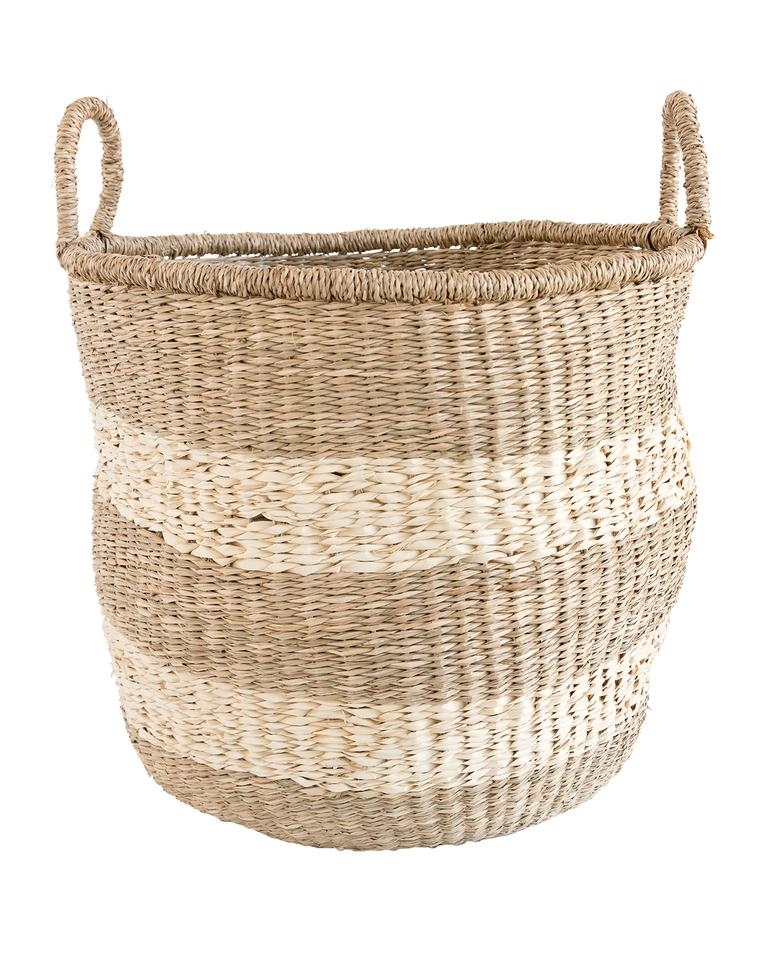 STRIPED ROUND BASKET - LARGE - Image 0