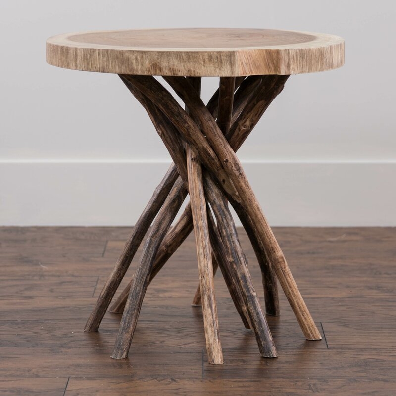 Mader Solid Wood Tree Stump End Table - Image 0