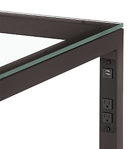 Parsons L-Shaped Desk 60w 24d with 36w 18d Return with Right Power Cord - Image 3