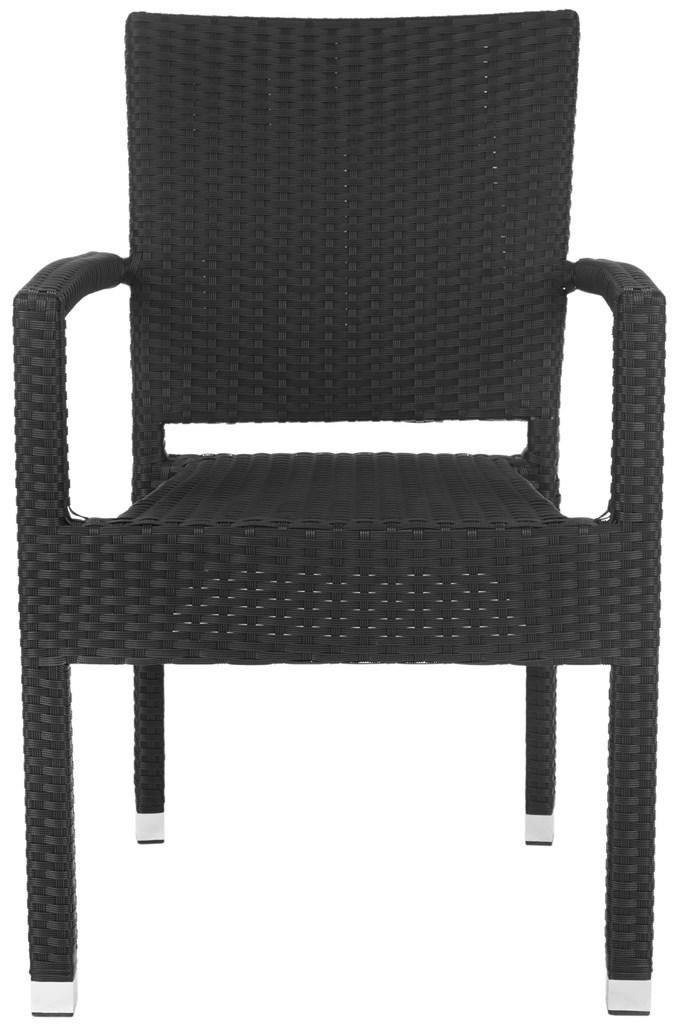 Kelda Stacking Arm Chair - Black - Arlo Home - Image 4