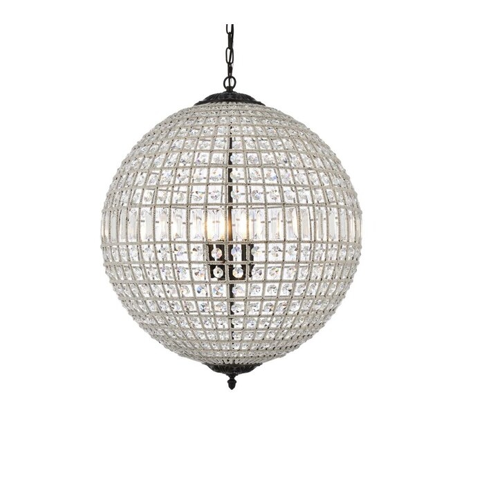 Nazareth 5 - Light Statement Globe Chandelier with Crystal Accents - Image 1