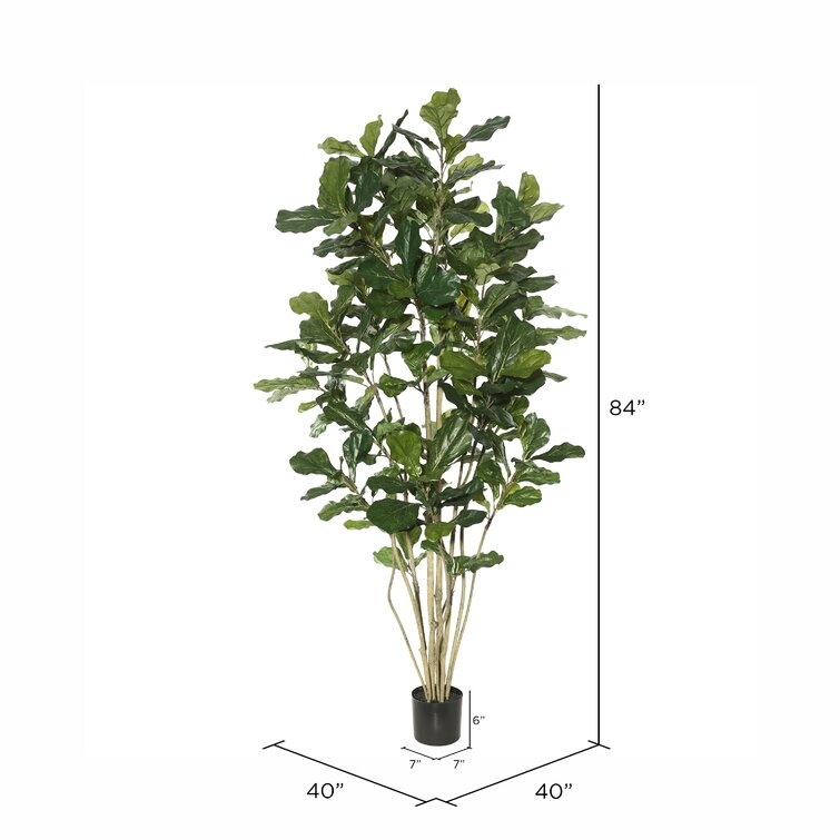 Artificial Potted Fiddle Leaf Fig Tree in Pot - Image 1