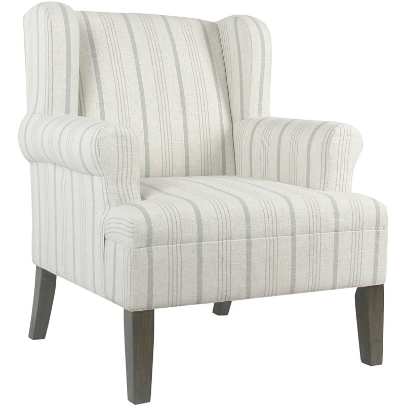 London Rolled Wingback Chair, Dove Gray - Image 2