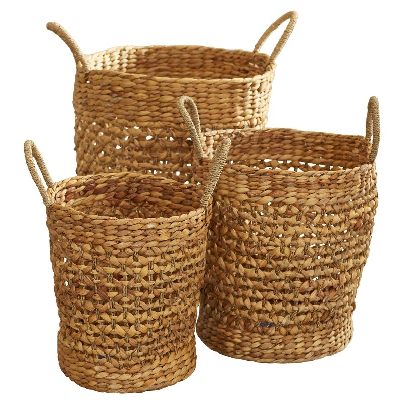 3 Piece Seagrass Basket Set - Image 3