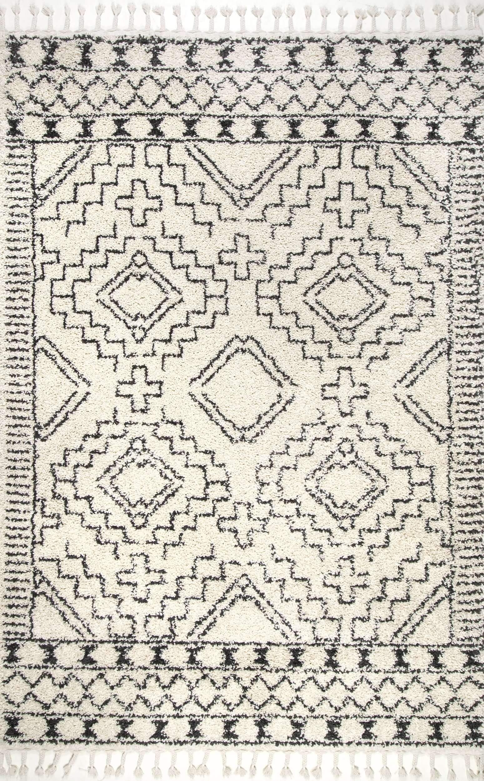 Vasiliki Moroccan Tribal Tassel Rug 5' 3" x 7' 7" - Image 0