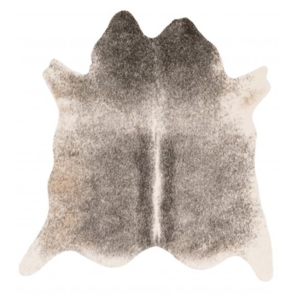 Winsley Faux Cowhide Rug, Ivory and Grey - Image 0