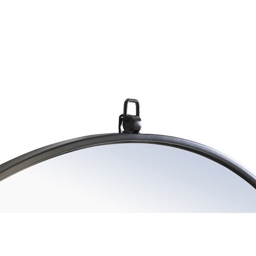 Yedinak Modern Distressed Accent Mirror-black, 32"x32" - Image 1