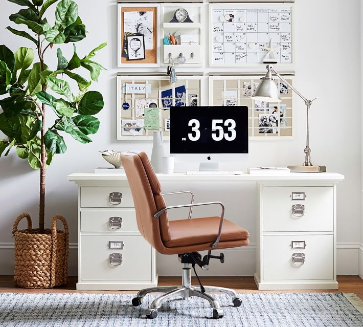 Nash Leather Swivel Desk Chair, Caramel - Image 2