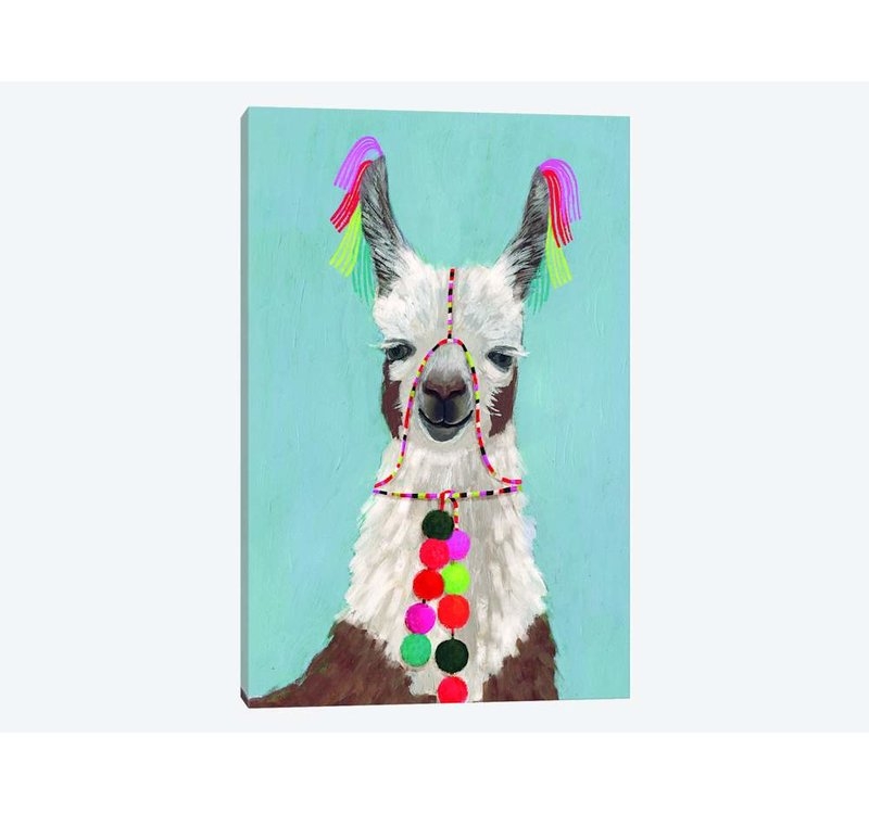 'Adorned Llama I' Graphic Art Print on Canvas - Image 0