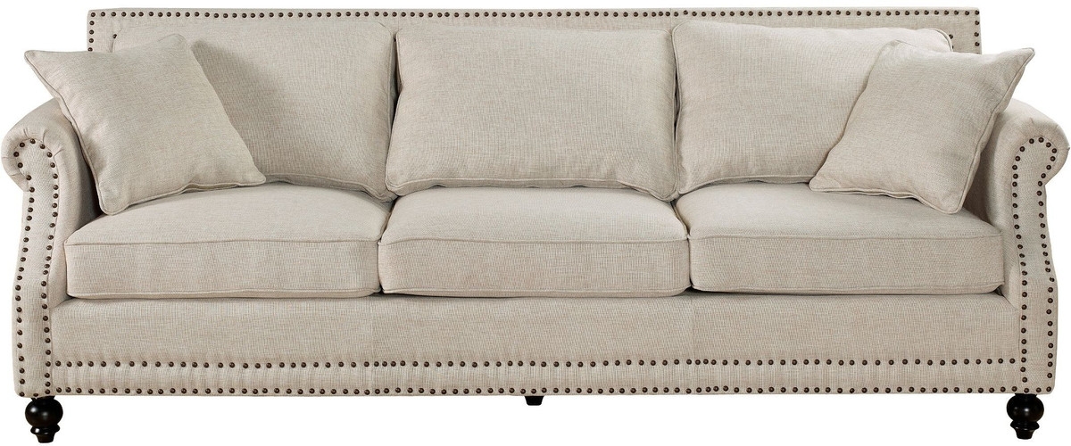 Ariana Beige Linen Sofa - Image 5