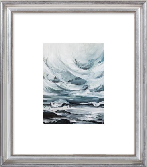 Stormy Skies by Brynn W Casey - 8"x10" Framed Art Print with Matte - Silver Leaf Wood, frame width 1.25", depth 1.25" - Image 0