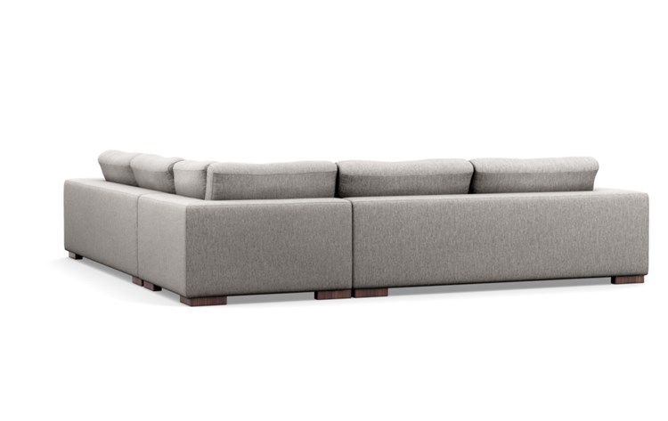 Henry Sectionals with Corner Sectionals in Earth Fabric with Oiled Walnut Wood L Leg - Image 2