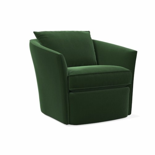 Duffield Swivel Chair, Performance Velvet, Moss - Image 0