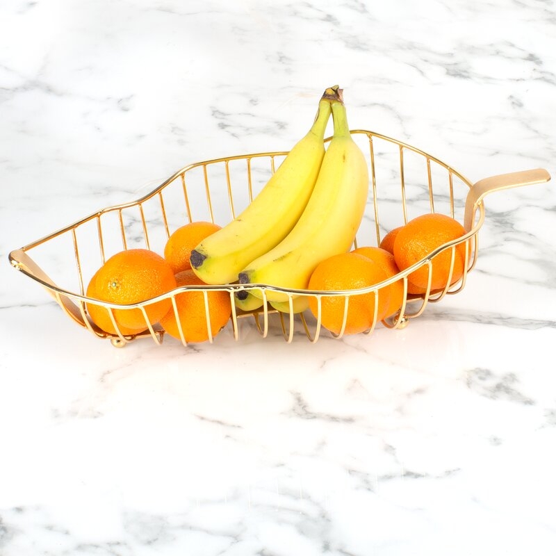Herminia Wired Banana Leaf 10 fl oz. Fruit Bowl - Image 0