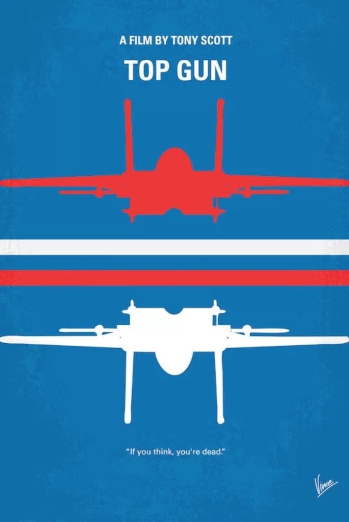 'Top Gun Minimal Movie Poster' Graphic Art on Wrapped Canvas - Image 0