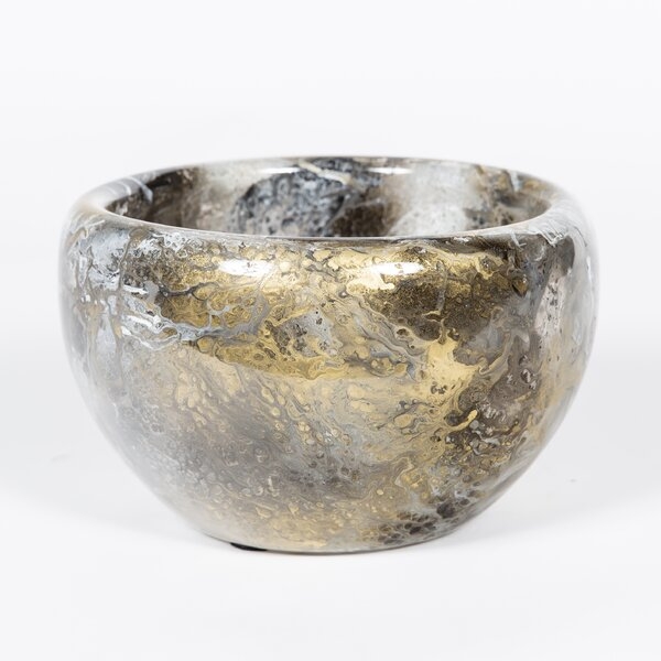 Prima Design Source Glass Decorative Bowl in Gold/Black/Brown - Image 0