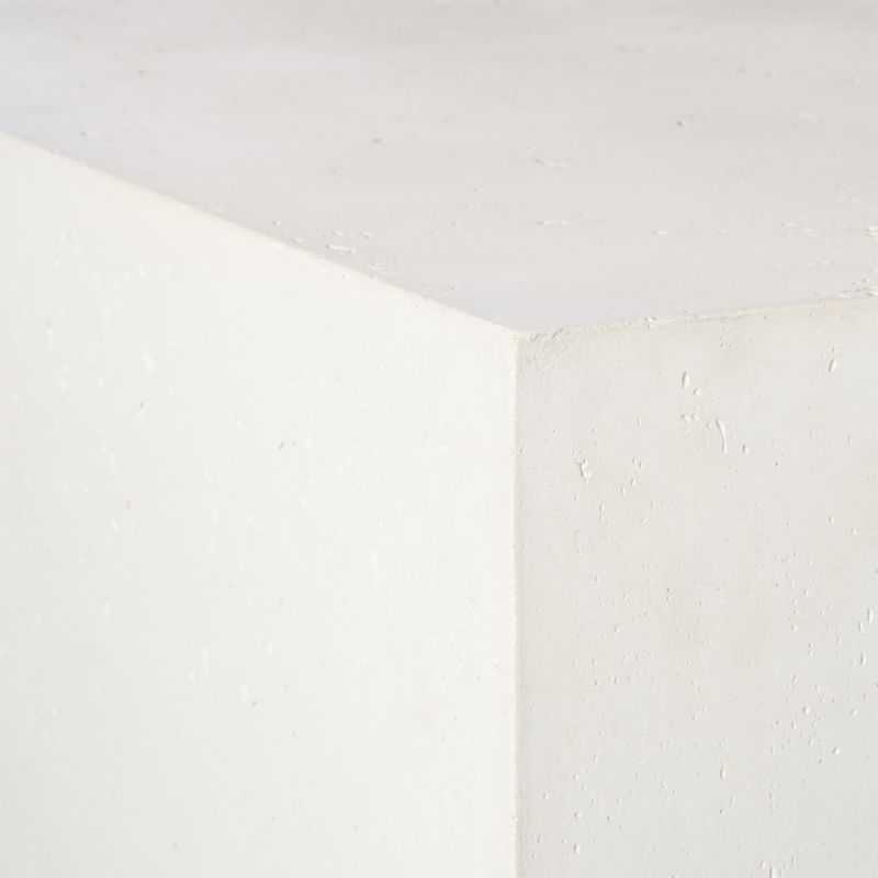 White Concrete Side Table - Image 3