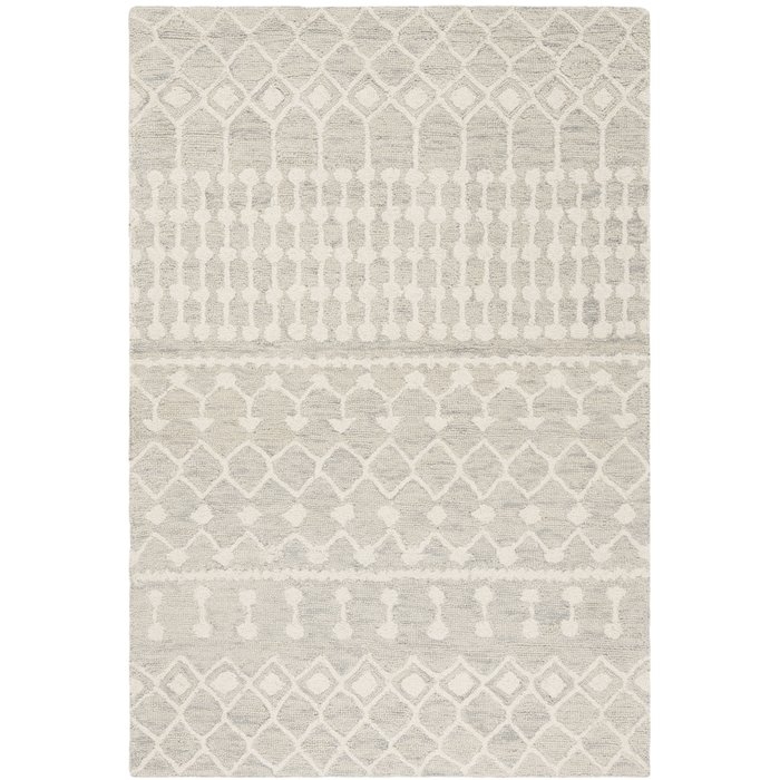 Jeannine Hand-Tufted Wool Gray/Ivory Area Rug - Image 0