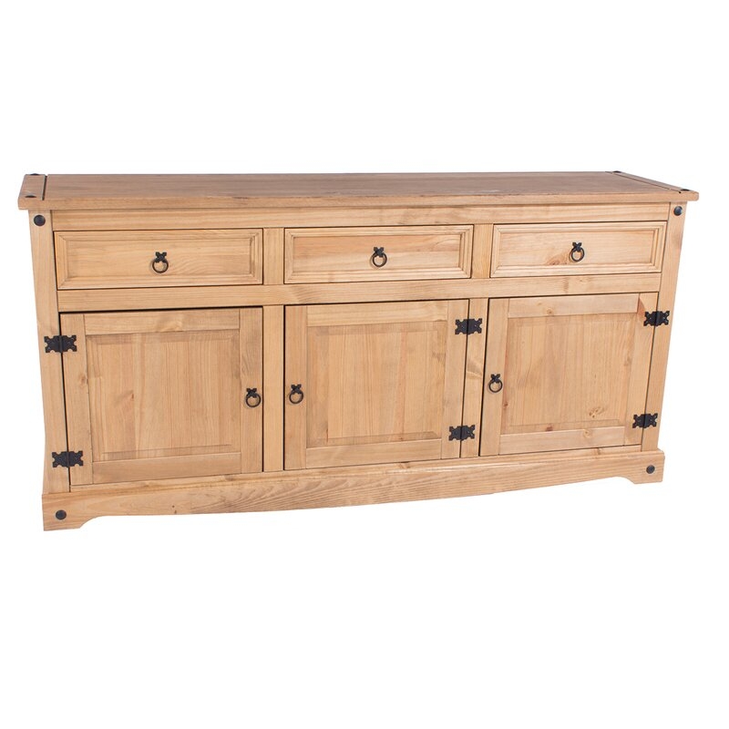 Kaylin 65.91" Wide 3 Drawer Pine Wood Sideboard - Image 4