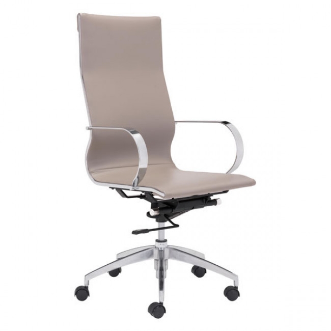 Glider Hi Back Office Chair Taupe - Image 0