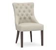 Hayes Tufted Dining Side Chair with Belgian Gray Frame, Sunbrella(R) Performance Boss Herringbone Pebble - Image 0