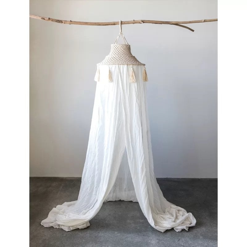 Chasteen Cotton Macrama Bed Canopy - Image 2