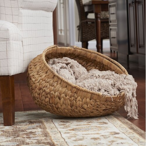 Decorative Round Wicker Basket - Image 1