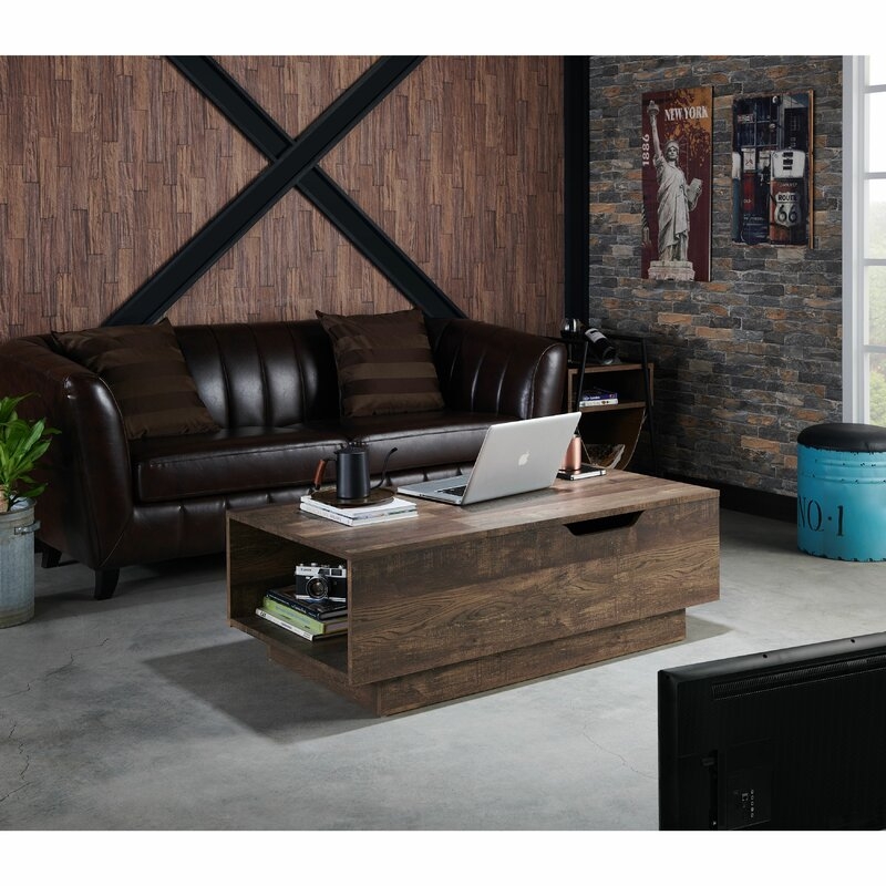 Colten Lift Top Block Coffee Table with Storage - Image 2