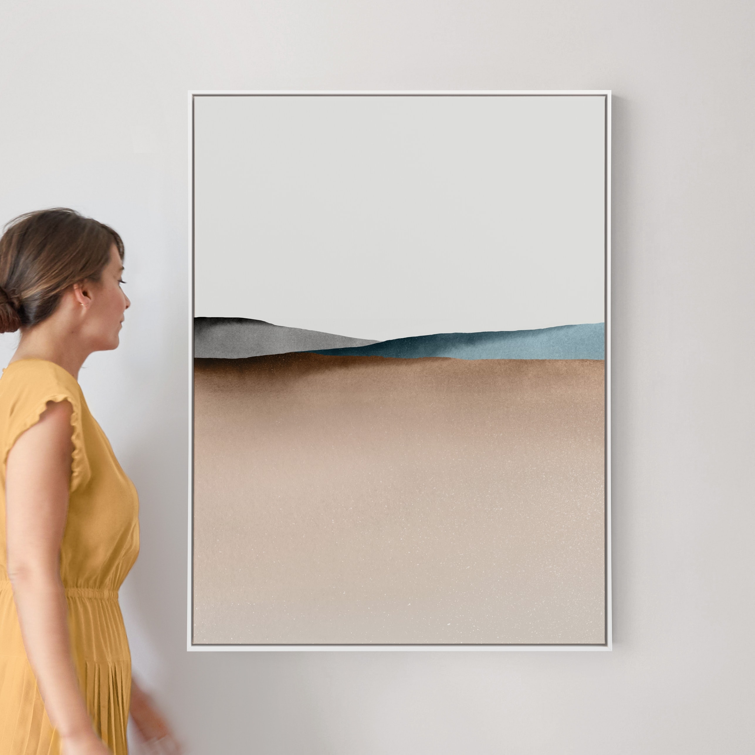 Layered Art Print 30 x 40; White Wood Canvas Frame - Image 2