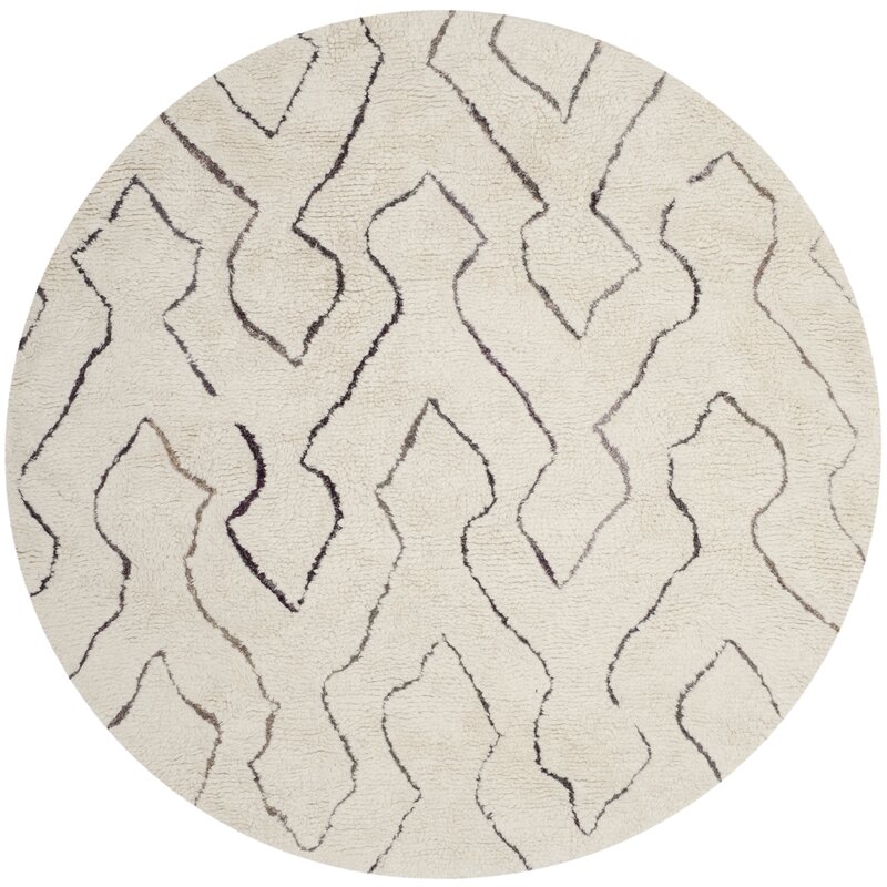 Elderton Handmade Wool Ivory Area Rug - Image 0
