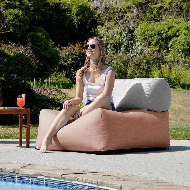 Brayden Studio® Standard Sunbrella® Outdoor Friendly Bean Bag Lounger - Image 1