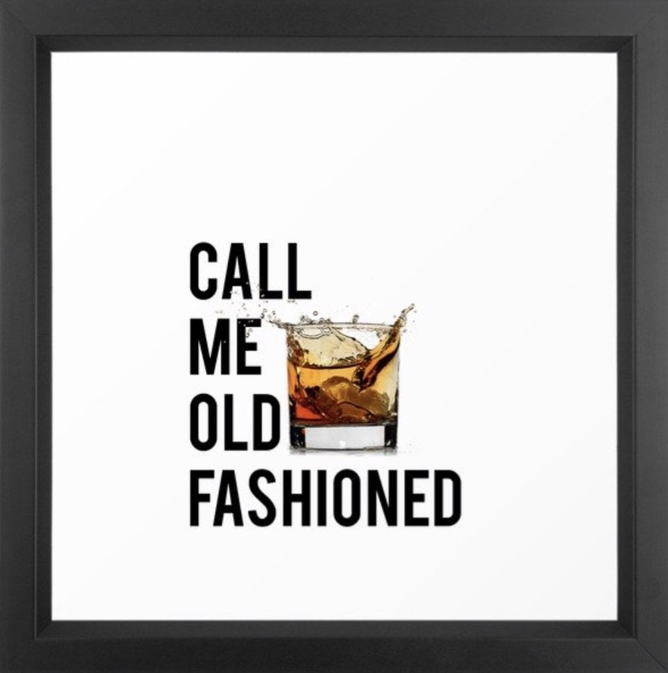 Call Me Old Fashioned Print,BarDecorations,Party Print,Printable Art,Alcohol Gift,Old Fashioned,Home Framed Art Print 12 x 12 - Image 0