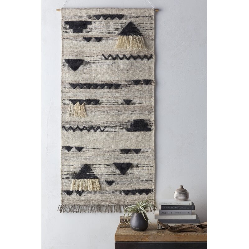 Oversized Hand Woven Wall Hanging, Charcoal - Image 0