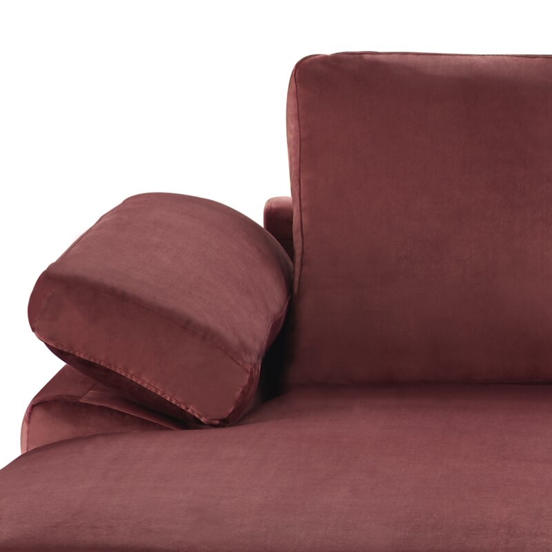 Marchagee 94" Wide Velvet Left Hand Facing Sofa & Chaise - Image 3