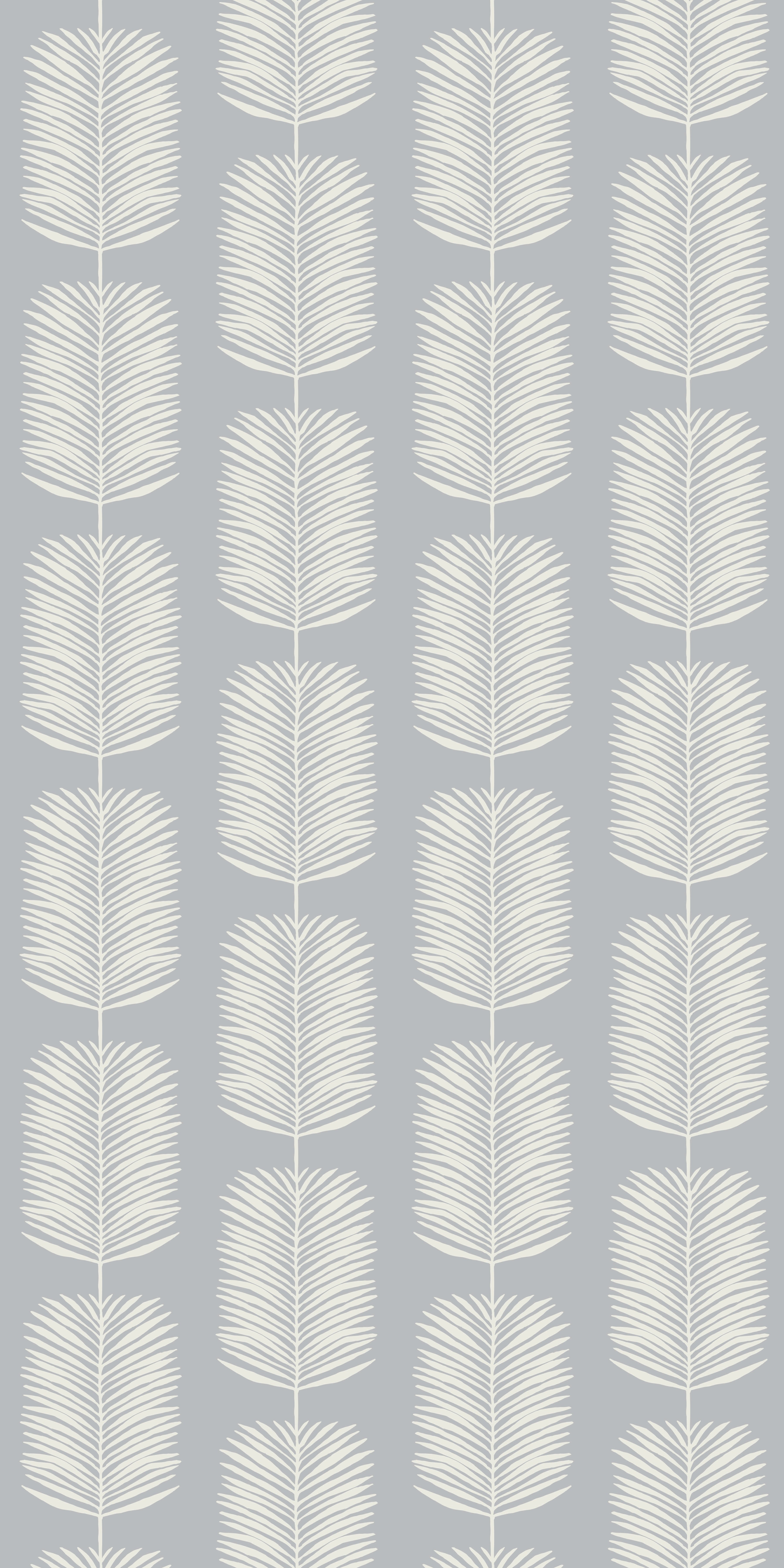 Palm Leaf Peel & Stick Wallpaper, Gray, 2' x 10' - Image 0