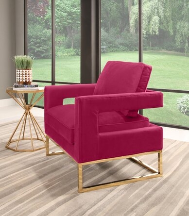 Rachelle 33.3" Wide Polyester Armchair - Image 4