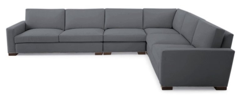 Gray Anton Mid Century Modern L-Sectional - Impact Sultry  - Mocha - Right Orientation - Image 0
