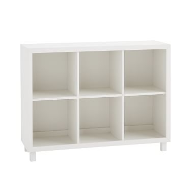 Horizontal Cubby Bookcase, Simply White, UPS - Image 0