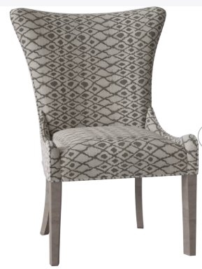 Christine Upholstered Dining Chair // Fabric 2005-084 // Leg - Aged Gray - Image 0