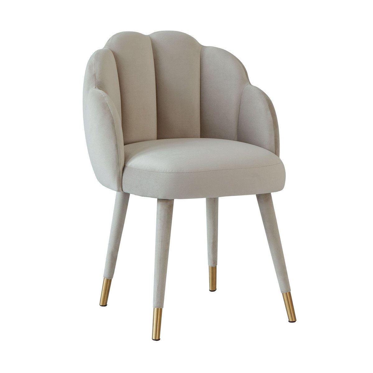 Gardenia Light Grey Velvet Dining Chair - Image 0