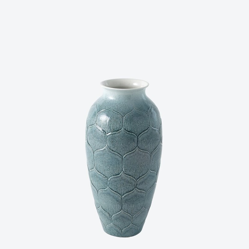 Lady Lo's Teal Ceramic Table Vase - Image 0