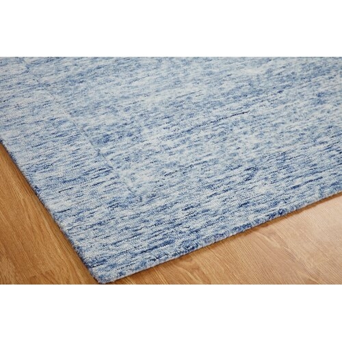 Franco Hand-Tufted Wool Blue Area Rug - Image 2