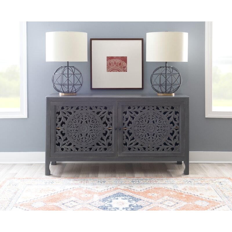 Spahn 60" Wide Wood Sideboard - Image 1