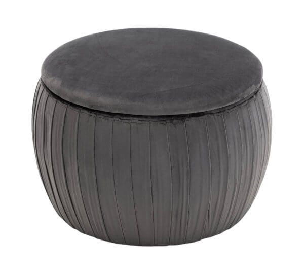 Alyssa Morgan Velvet Storage Ottoman - Image 0